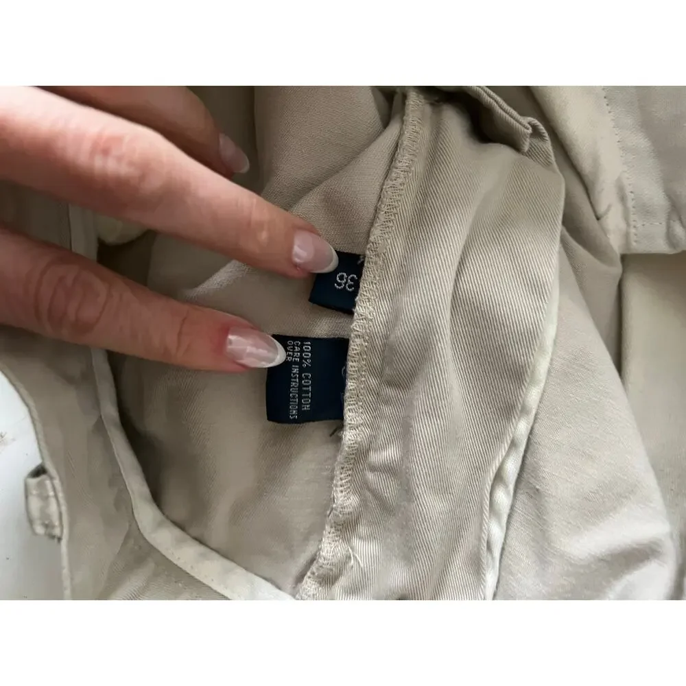 Polo Ralph Lauren Prospect Short Khaki Chino Flat Front Size 36 SG